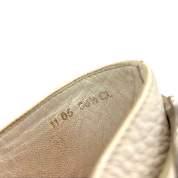 Vintage Dior Floral Embroidered White Leather Wooden Clogs 36.5 - Picture 7 of 7